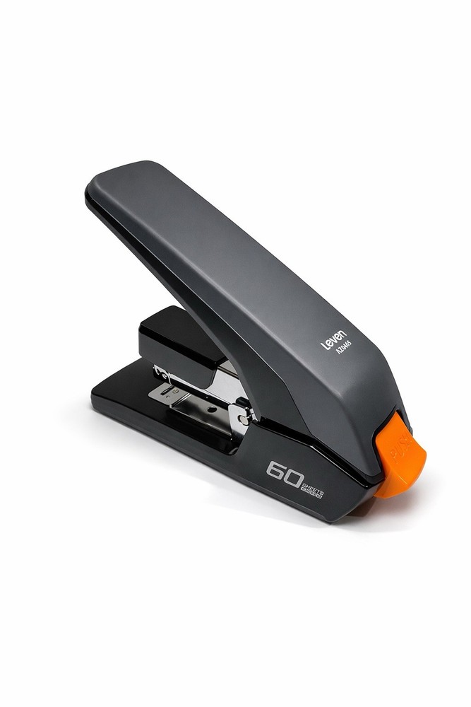 Leven Deli Effortless Heavy Duty Stapler, One Touch Stapling, 60 Sheets, Black