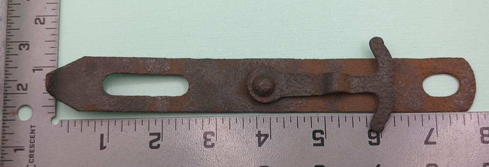 Antique Wrought Iron Latch Lock Strap Hinge plus extra Hook Barn Door HandForged