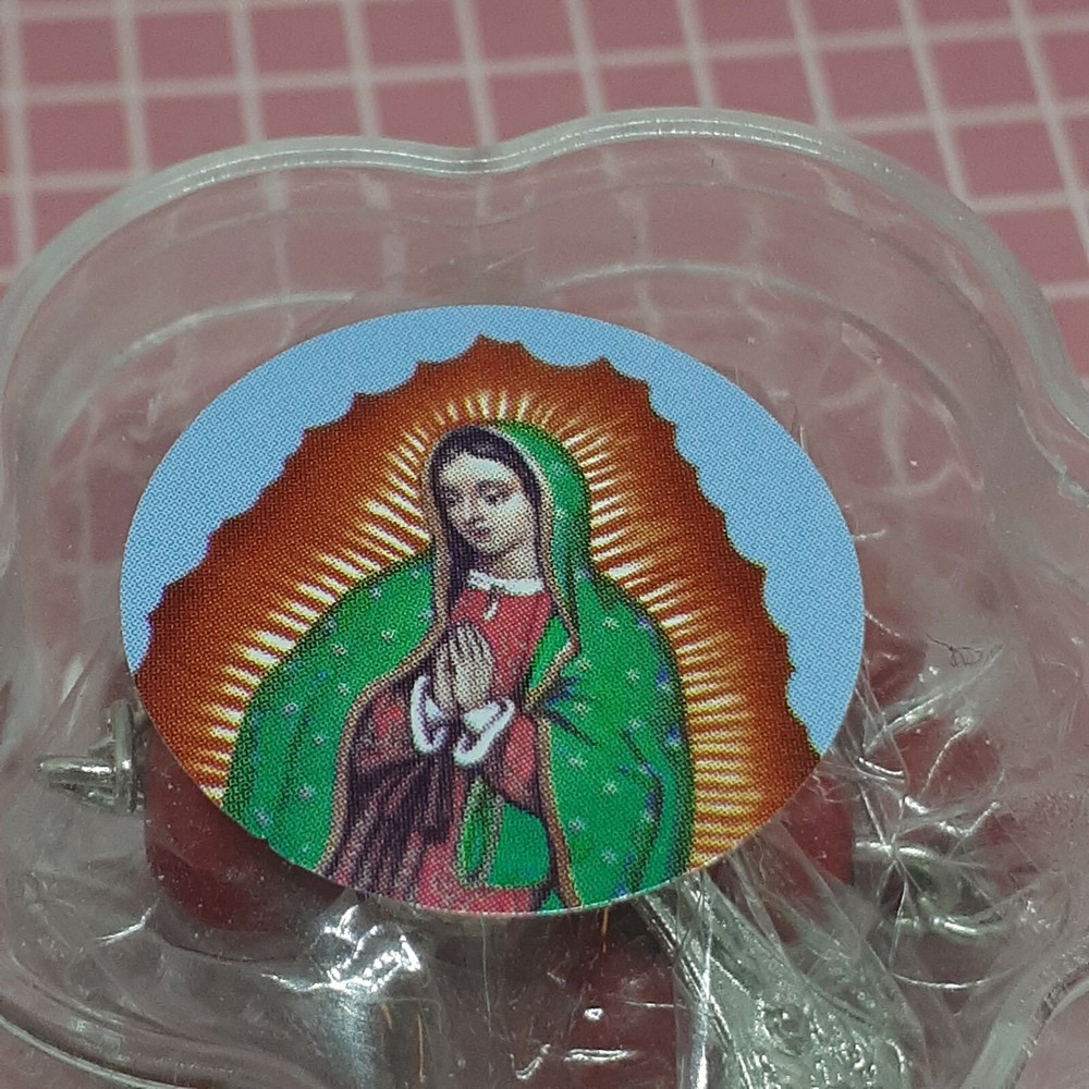 Rosario de Nuestra Señora de Guadalupe Rosa Perfumado Decenario con Estuche