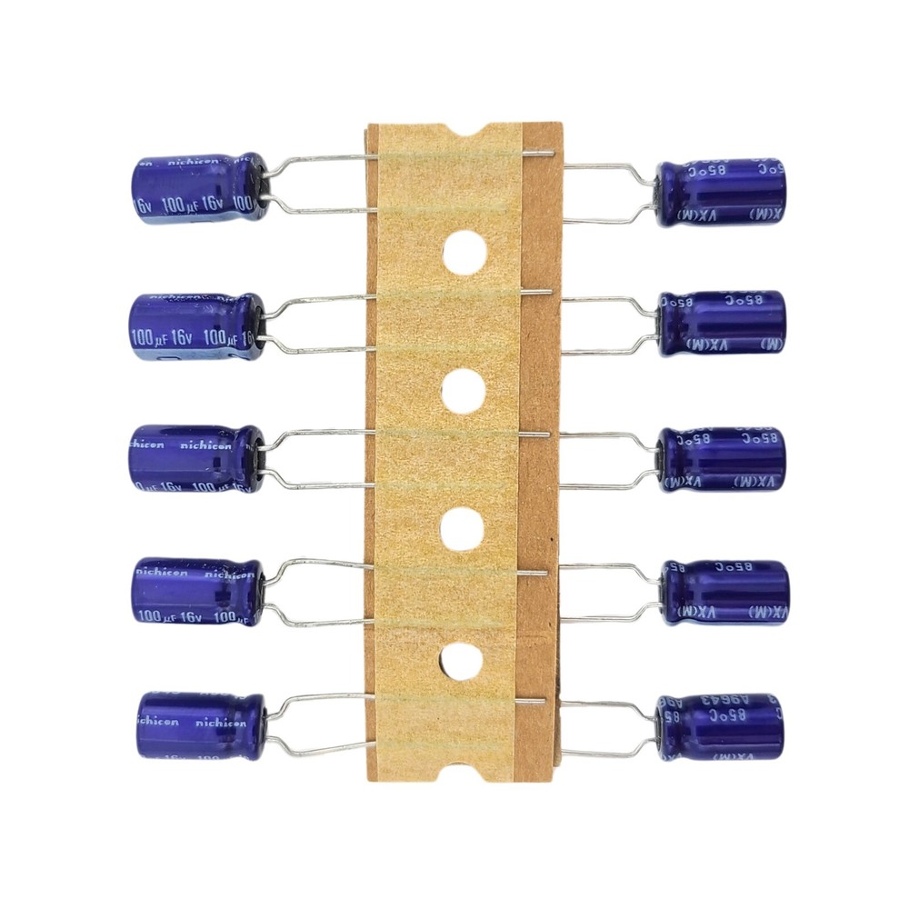 25pcs Nichicon VX 100uF 16V 85°C Electrolytic Capacitors