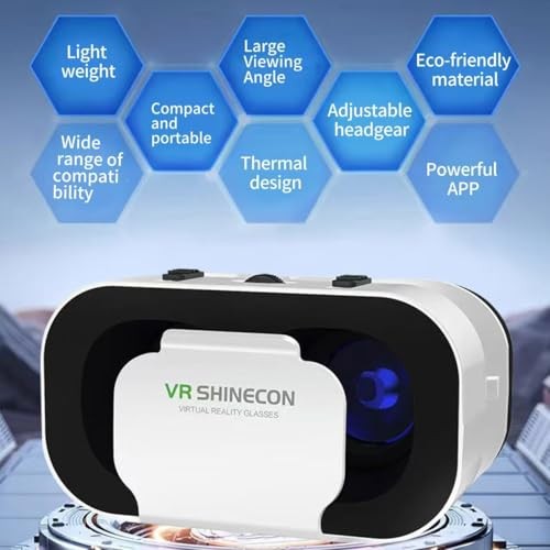 VR Headset for Cellphone, Virtual Reality 3D Glasses Headset, with Controller,