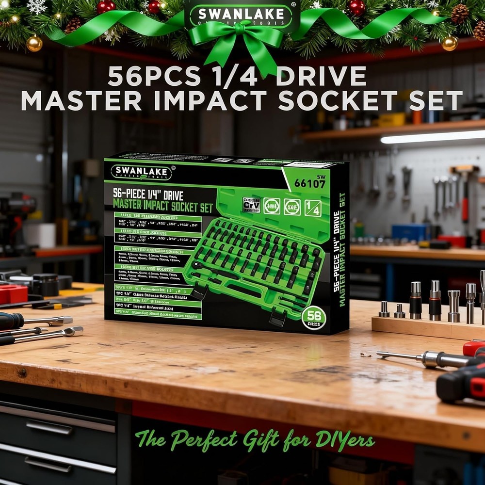 Professional SAE & Metric Socket Set with Ratchet