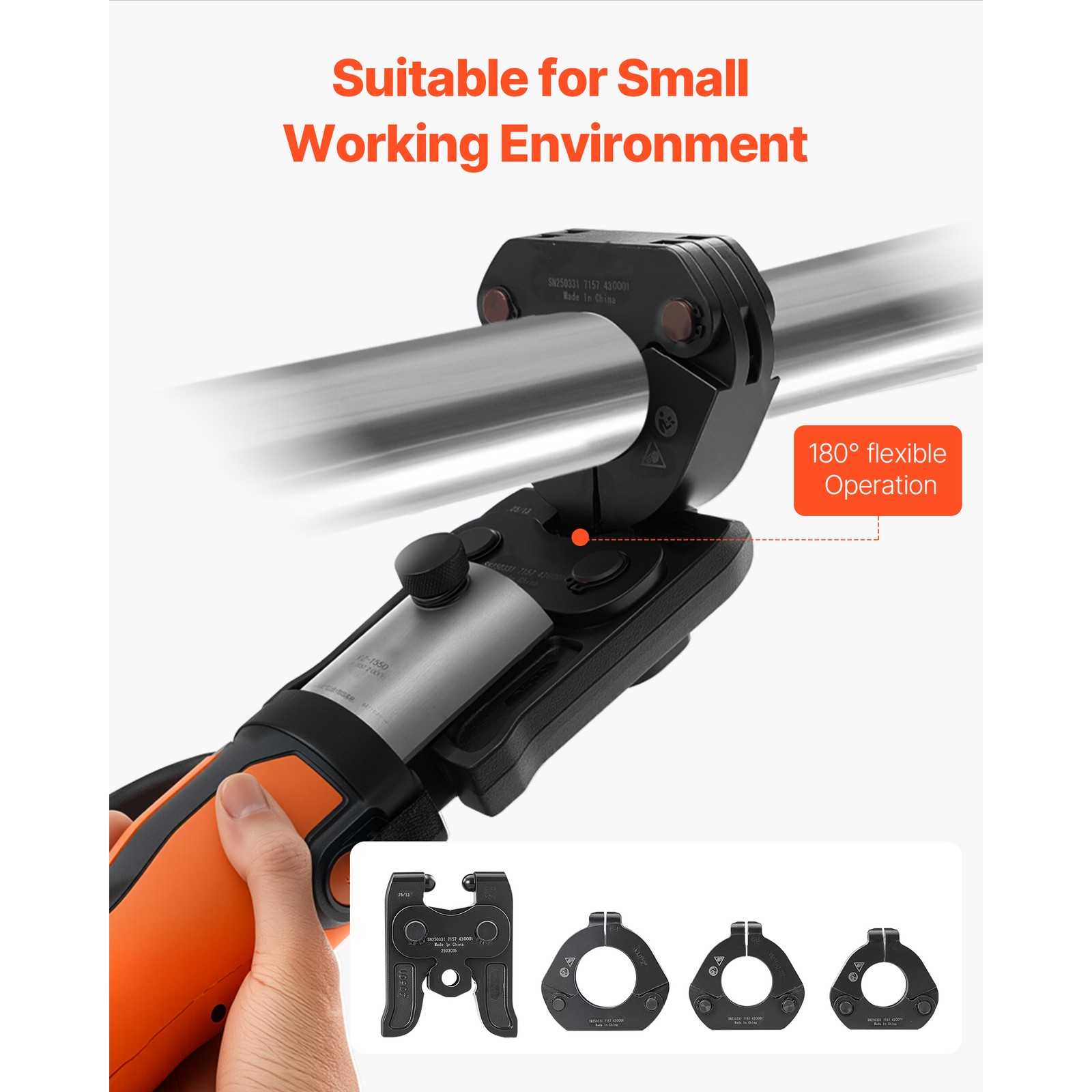 7 PCS MegaPress Pressing Kit 1/2" to 2" for Standard Press Tools with Case