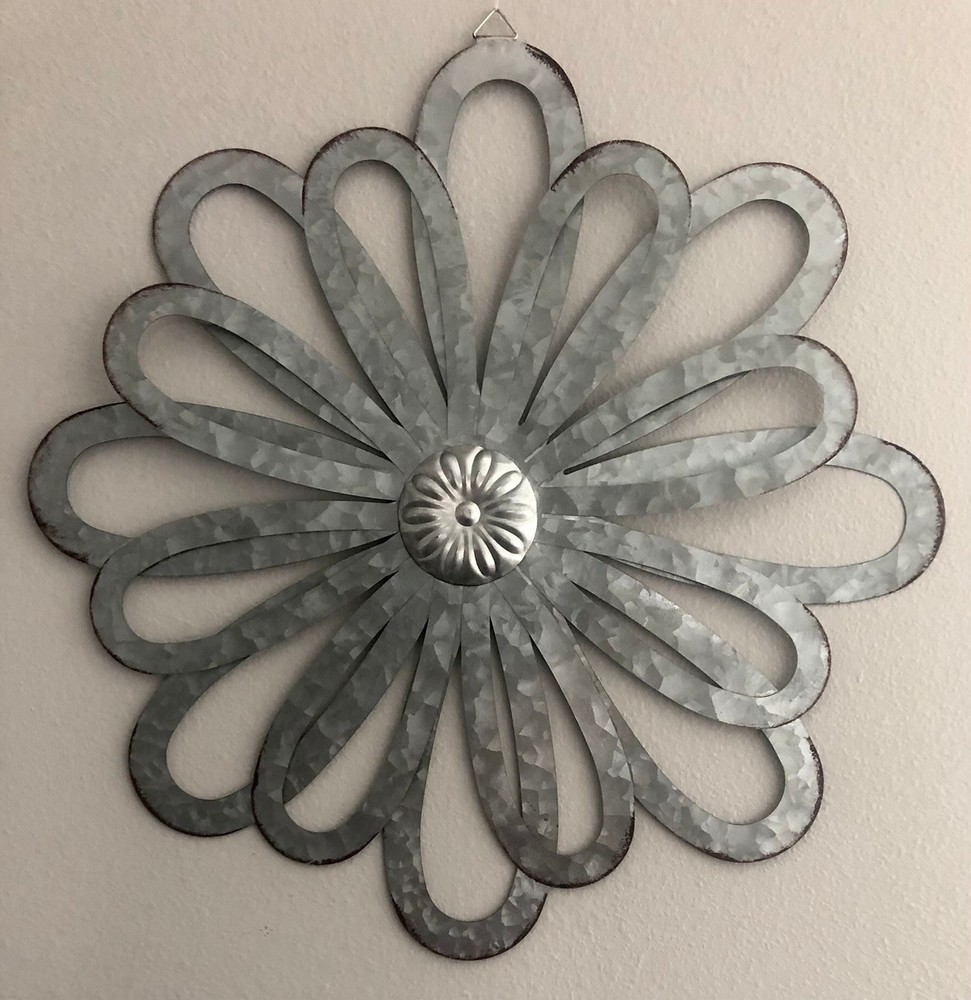 Galvanized Cutout Flower - 16"