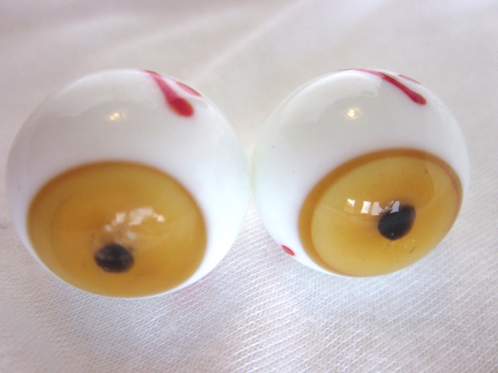 (2) EYEBALL Marbles eyes (blue or brown) Handmade art glass ball 3/4"