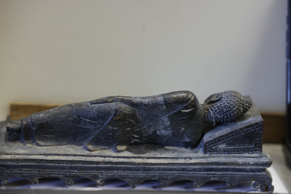 Older Bronze Statue Sleeping God 9" X 3"