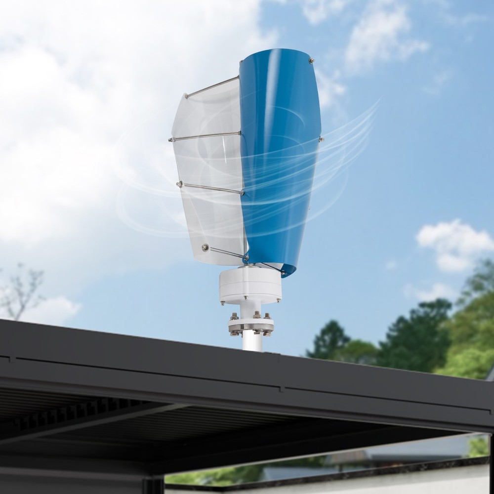 100W Vertical Axis Wind Turbine Generator 12V with Controller Home Windmill Kit