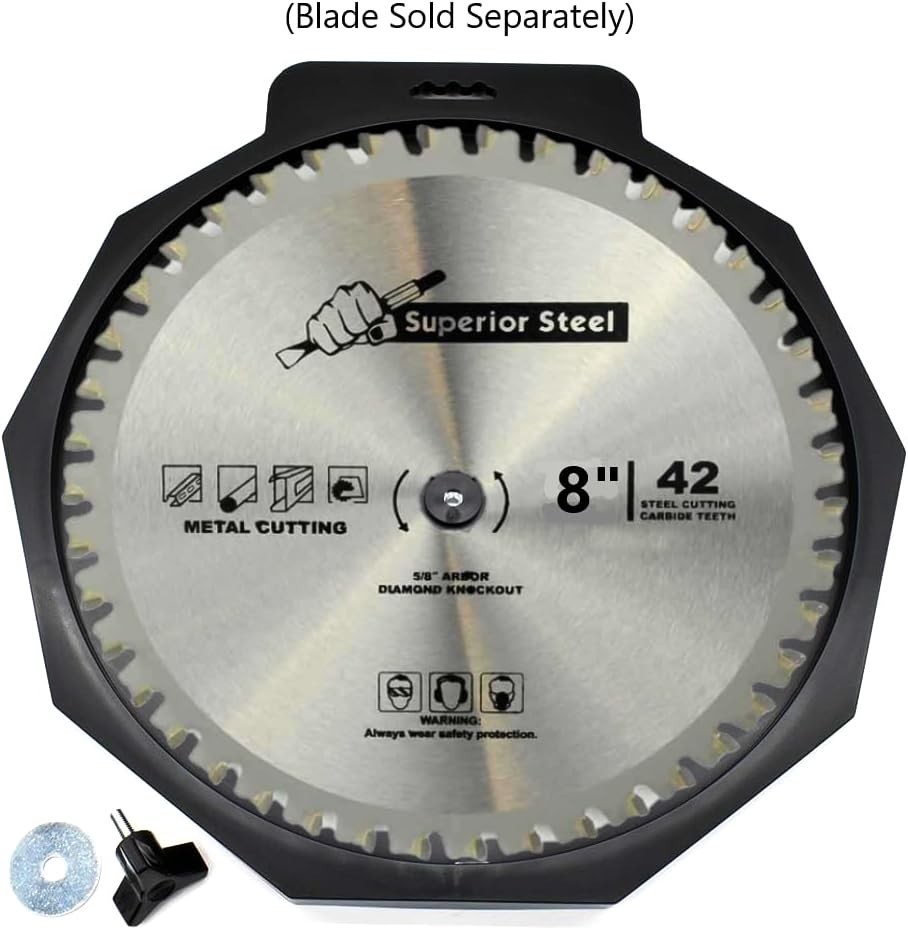 8" Table Saw Blade Holder with Hanging Hook - Perfect for Workshop Organization