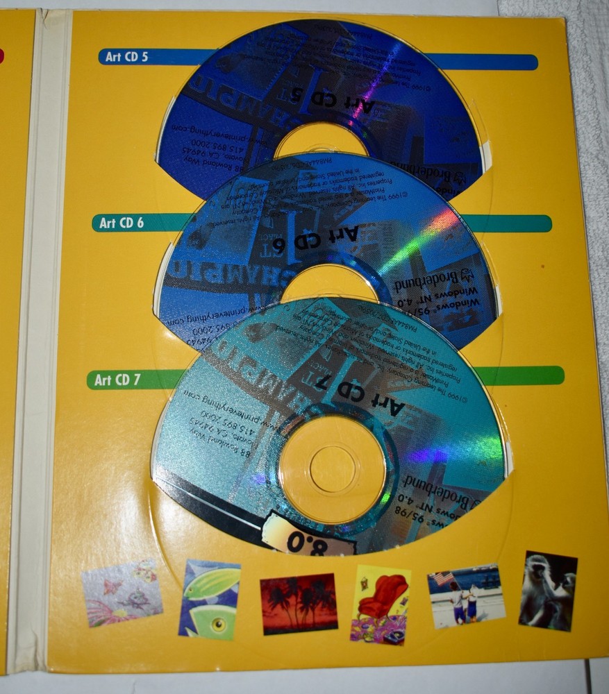 PrintMaster Premier 8.0 PC Software WINDOWS 95 98 Install, Program, 9 Art CDs