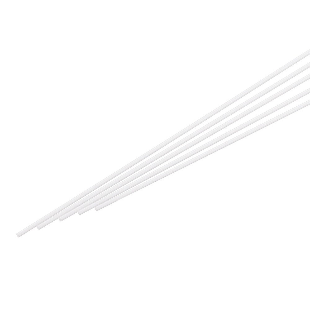 5Pcs ABS Plastic Rods, Diameter 0.8mm Length 500mm White Stick Solid Bar