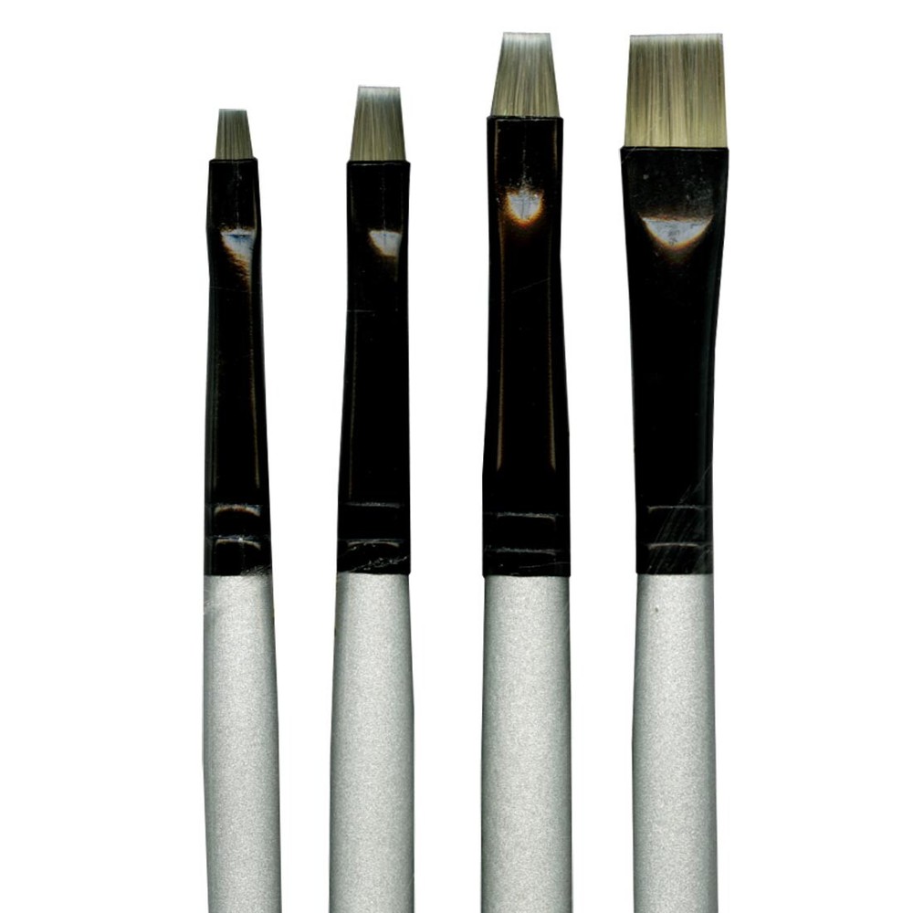 Dynasty Black Silver Short Handle Shader Brush Set