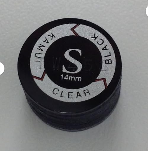 Kamui Clear Black Billiard Pool Cue Tip 14mm - Super Soft