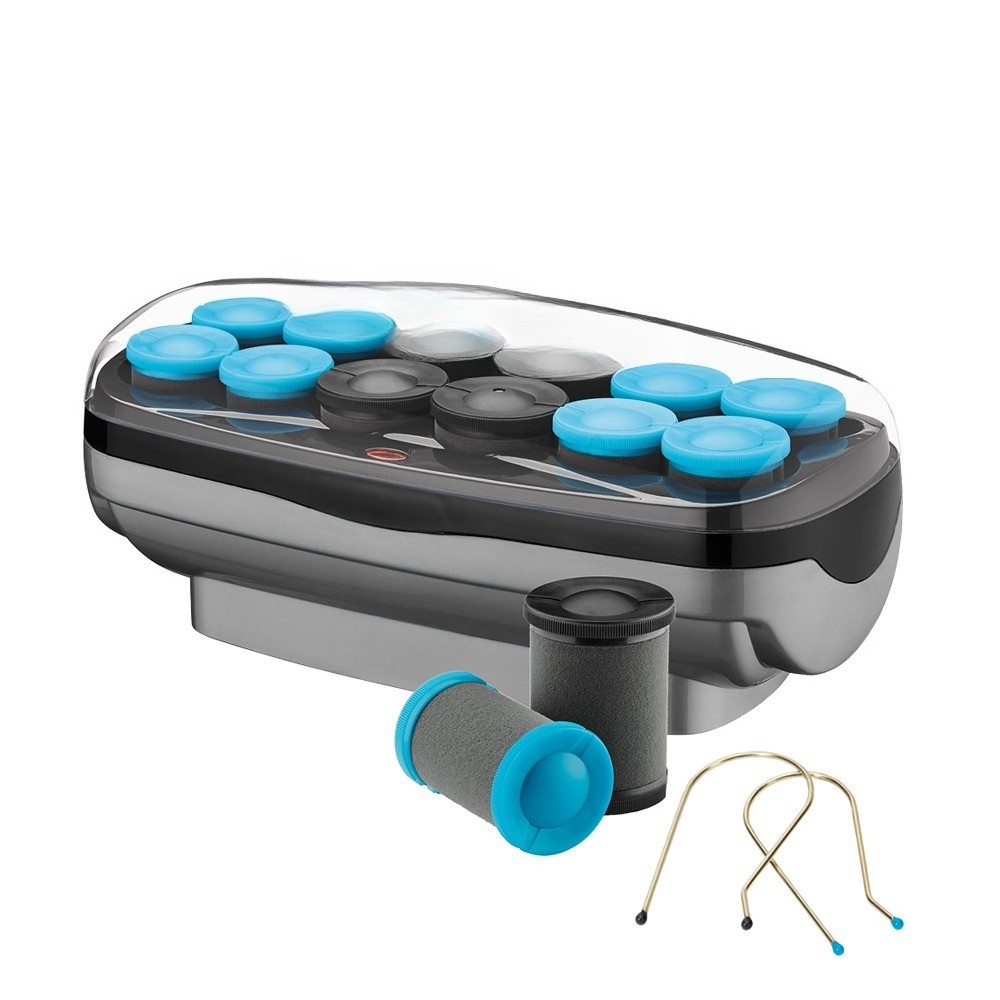 Custom Curls & Waves Rollers, 12 Multi-Size Ceramic Rollers with Clips