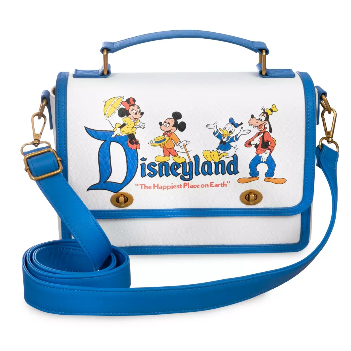 Loungefly Mickey Mouse & Friends Crossbody Bag - Disneyland 70th Anniversary