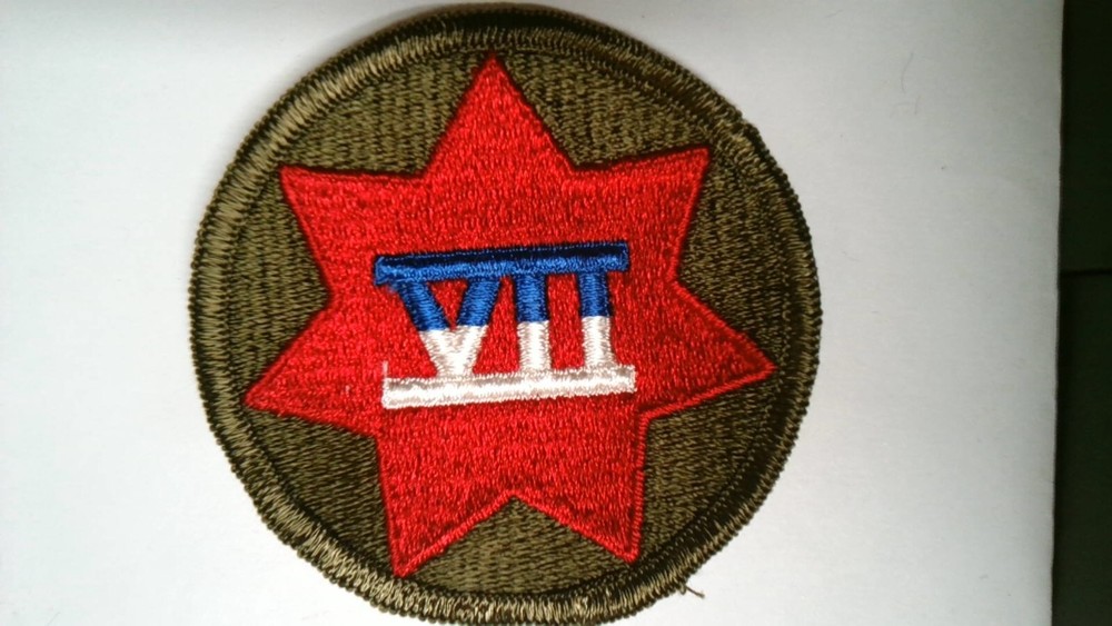MILITARY PATCH SEW ON COLORED US ARMY 7TH ARMY CORPS