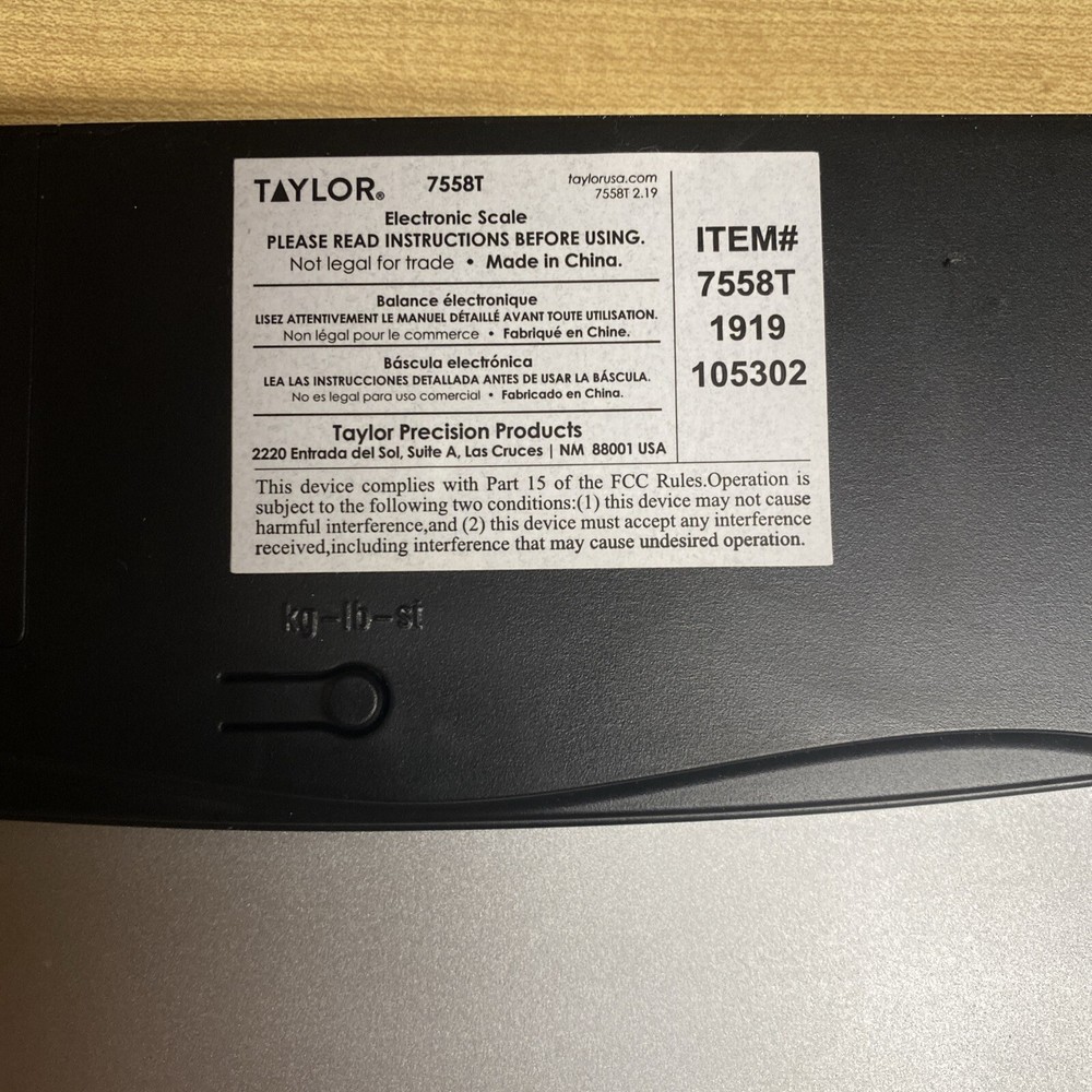 Taylor Digital Scale - Up To 300lbs