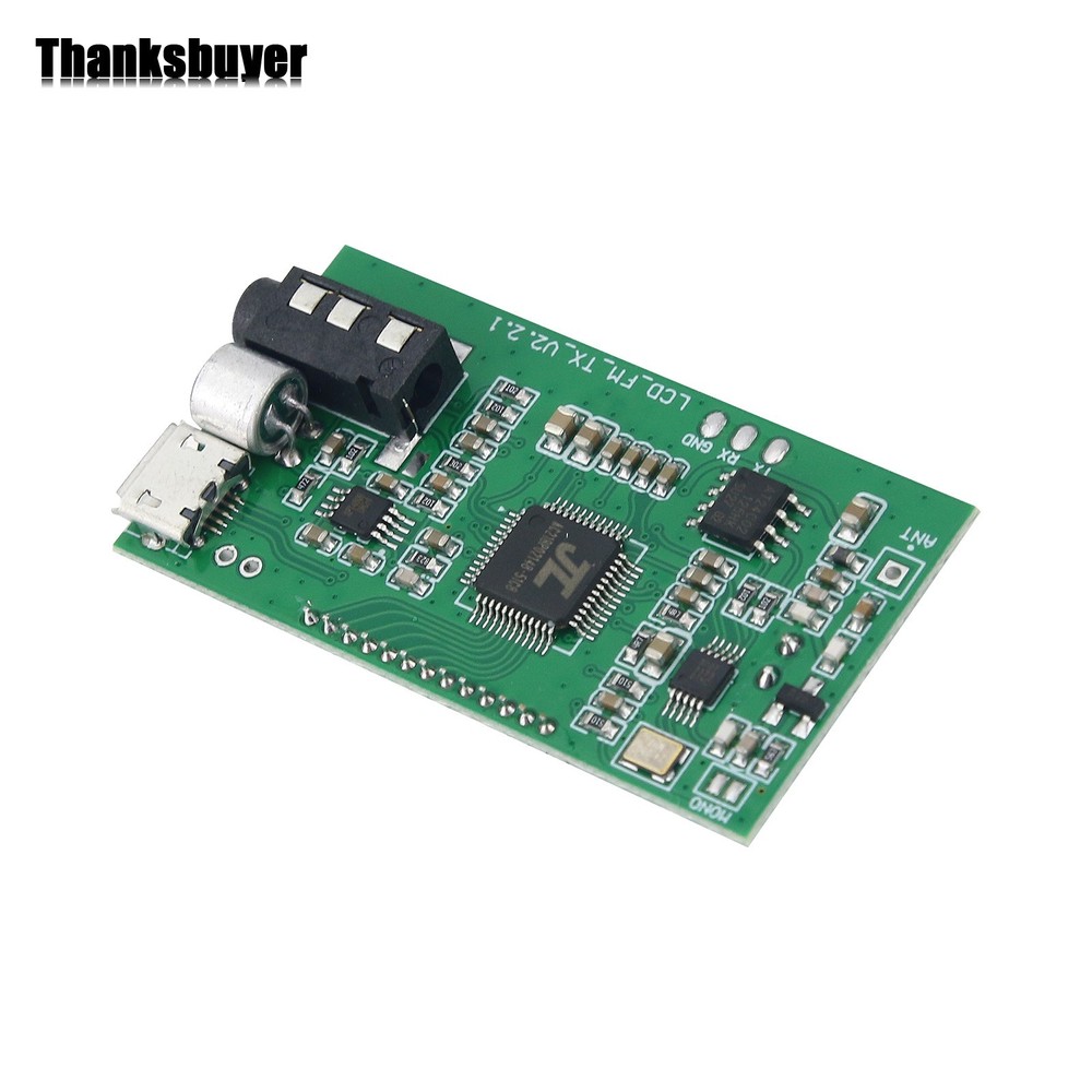 FM Stereo Digital Transmitter Module 3-5V 35mA Wireless Mic Module LCD Display