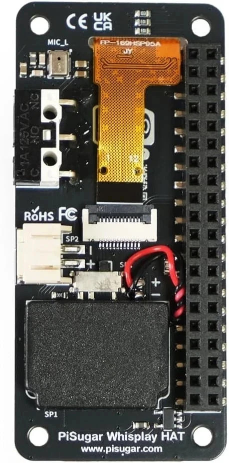 Whisplay HAT for Raspberry Pi Zero W/2W Audio LCD Display Expansion Board