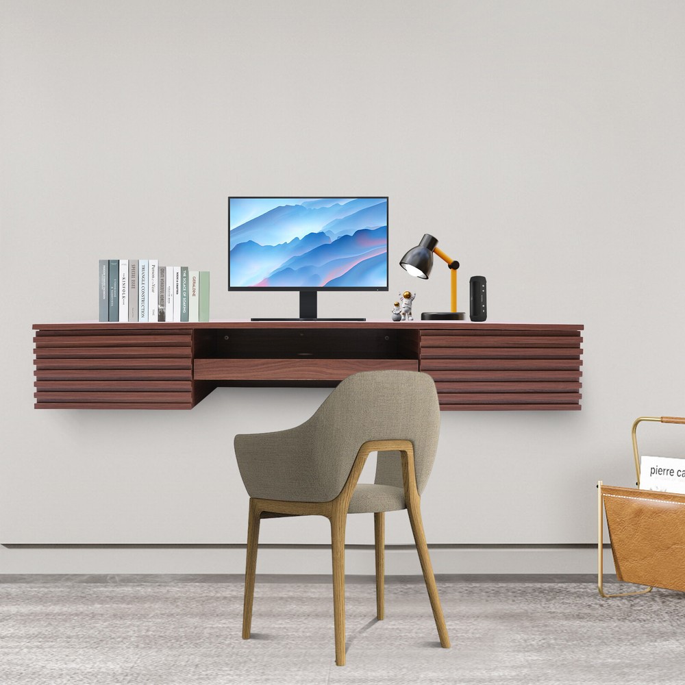 Max 120lbs Wall Mounted Desk Wall Mounted Desk W/Pull Out Drawer Wall Organizer