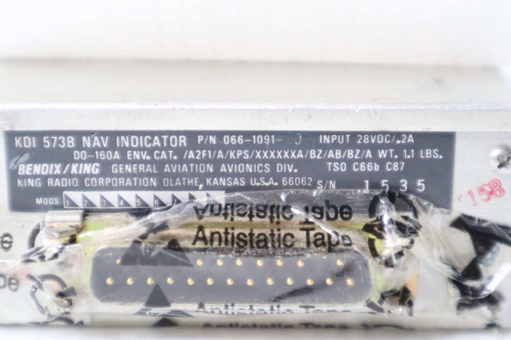 Bendix King KDI 573B DME NAV Indicator 066-1091-00 Removed Working
