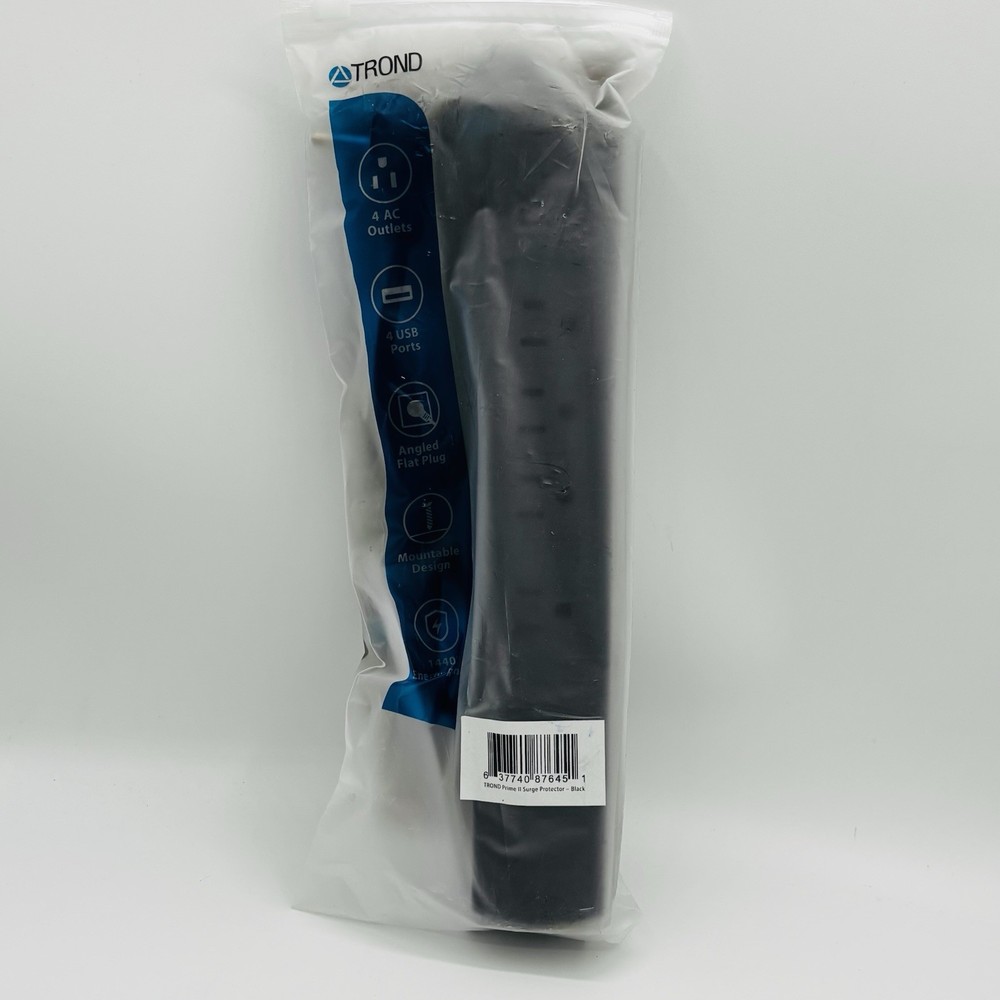 TROND Surge Protector Power Strip with USB, Ultra Thin Flat Plug 3ft