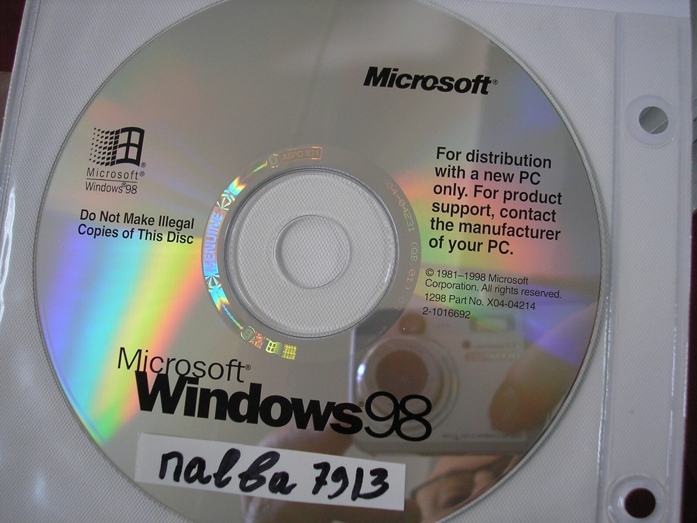 MICROSOFT WINDOWS 98 FULL ENGLISH VERSION OPERATING SYSTEM MS WIN =NEW SEALED=
