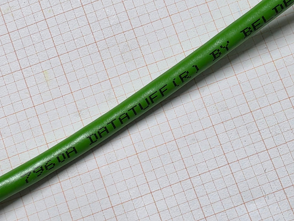 Belden 7960A 22/2P DataTuff CAT5e PROFINET Type A Network Cable PLTC Green /25ft