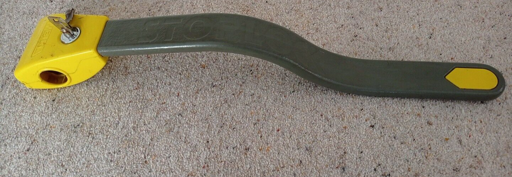Vintage STOPLOCK Steering Wheel Immobiliser with 2 keys Working Crook Lock