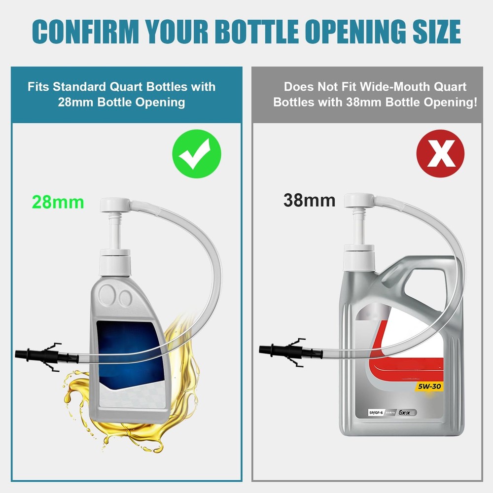 Fluid Pump for Standard Quart Bottles - 8cc Per 1pcs, white