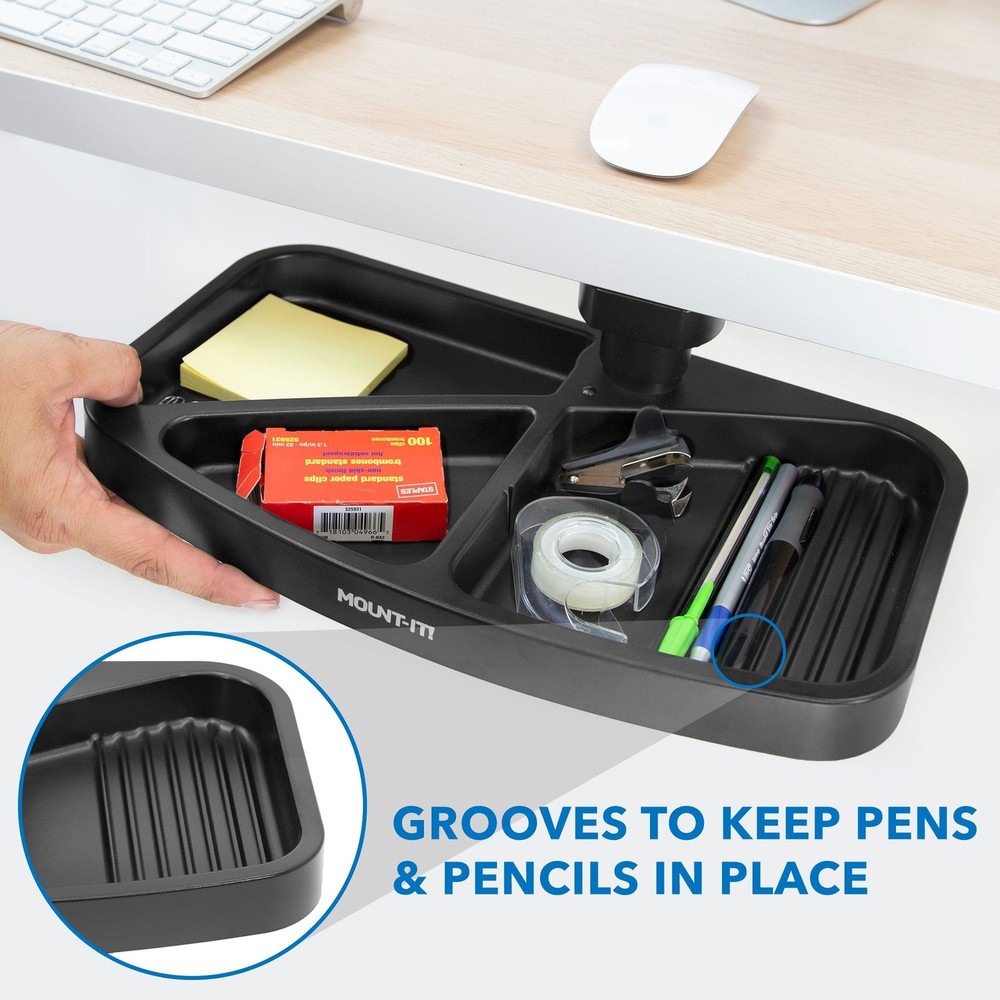 Mount-It! Under Desk Swivel Storage Tray