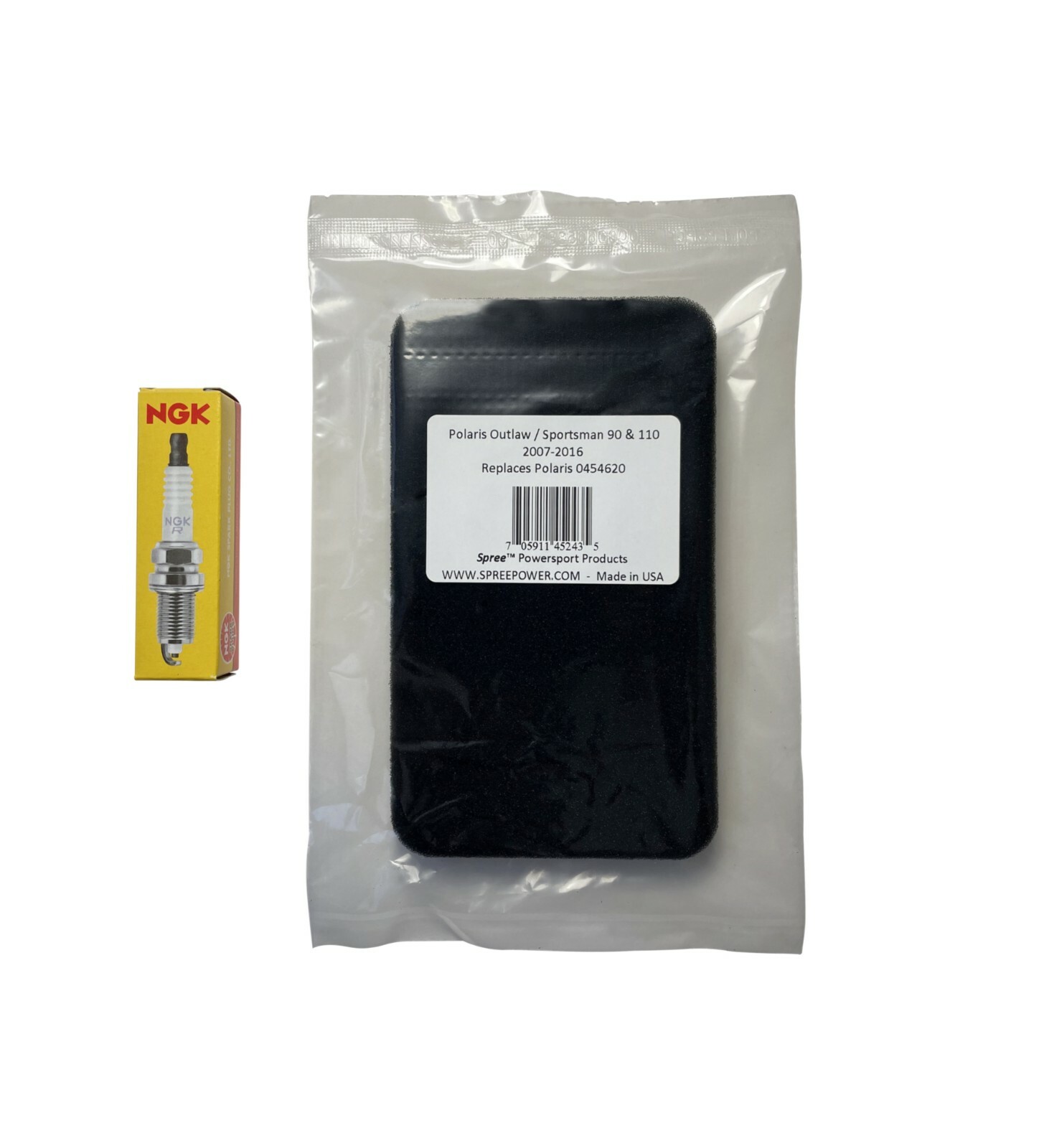 Air Filter for Polaris Outlaw Sportsman 90 110 2007-2023 + SPARK PLUG