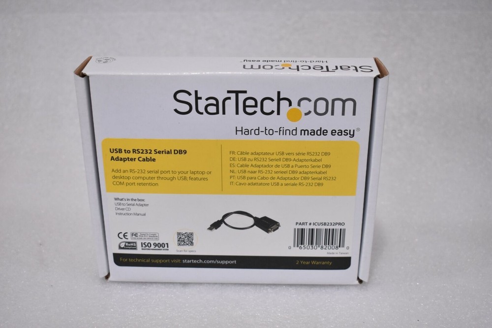 STARTECH ICUSB232PRO USB TO RS232 SERIAL DB9 ADAPTER CABLE