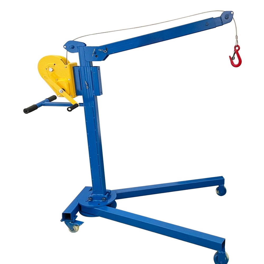 Small Folding Crane Manual Portable Lifting Machine Elevator Max 1100LBS