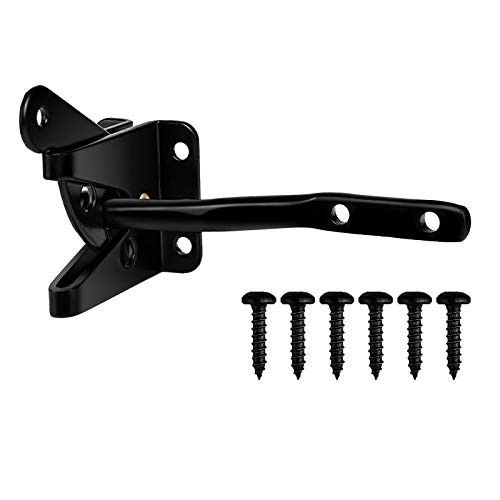 Gate Hardware Kit Heavy Duty,with Self Locking Gate Latch,6 inch T Strap Gate
