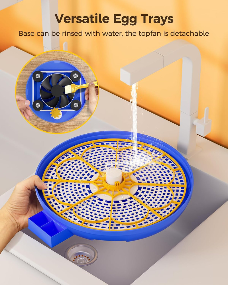 18 Incubators for Hatching Eggs, Automatic Egg Turning and Humidity Control, 360