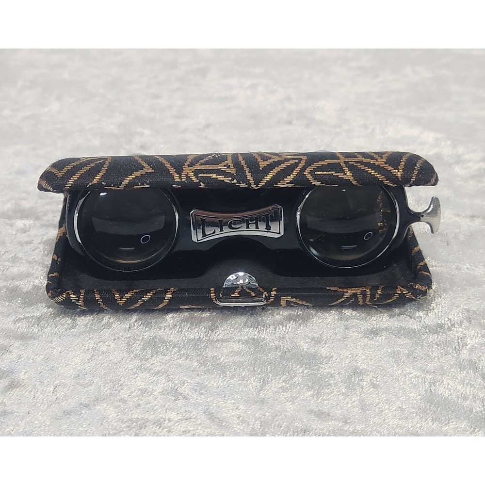 Vintage Licht Folding Black & Gold Opera Binoculars