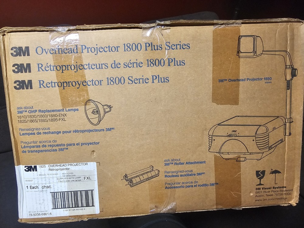 3M 1800 Overhead Projector Model 1880 - Open Box, Untested