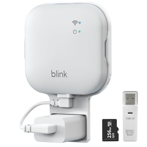 256GB MicroSD Card & Sync Module Mount, No-Drill for Blink Security Cameras, USB