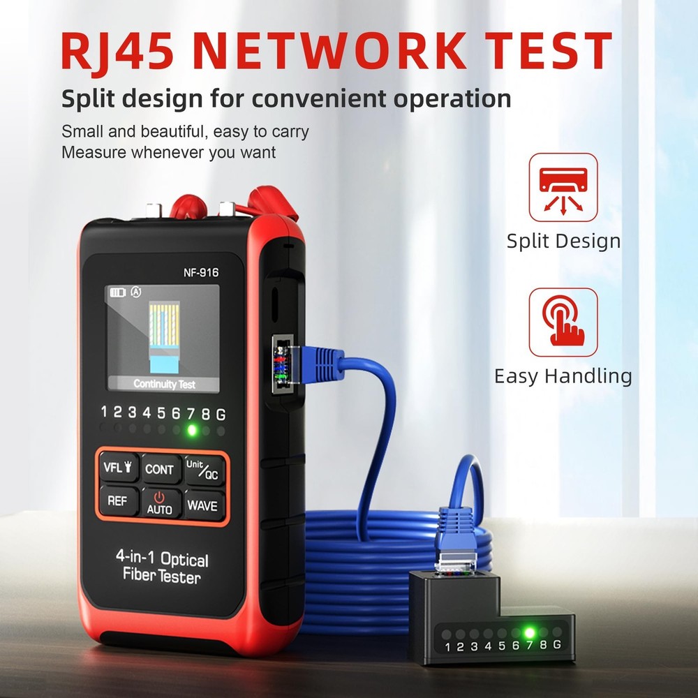 Fiber Optical Power Meter Wavelength Network Cable Tester LAN Wiring Diagnostics