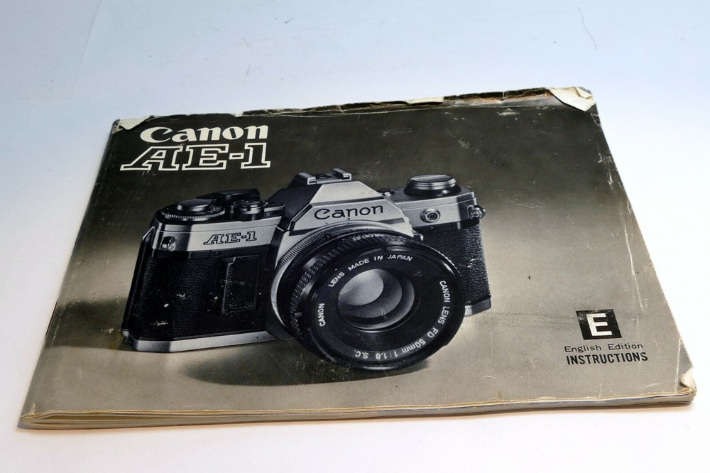 Canon AE-1 camera Manual Guide Instructions EN Instruction Guide