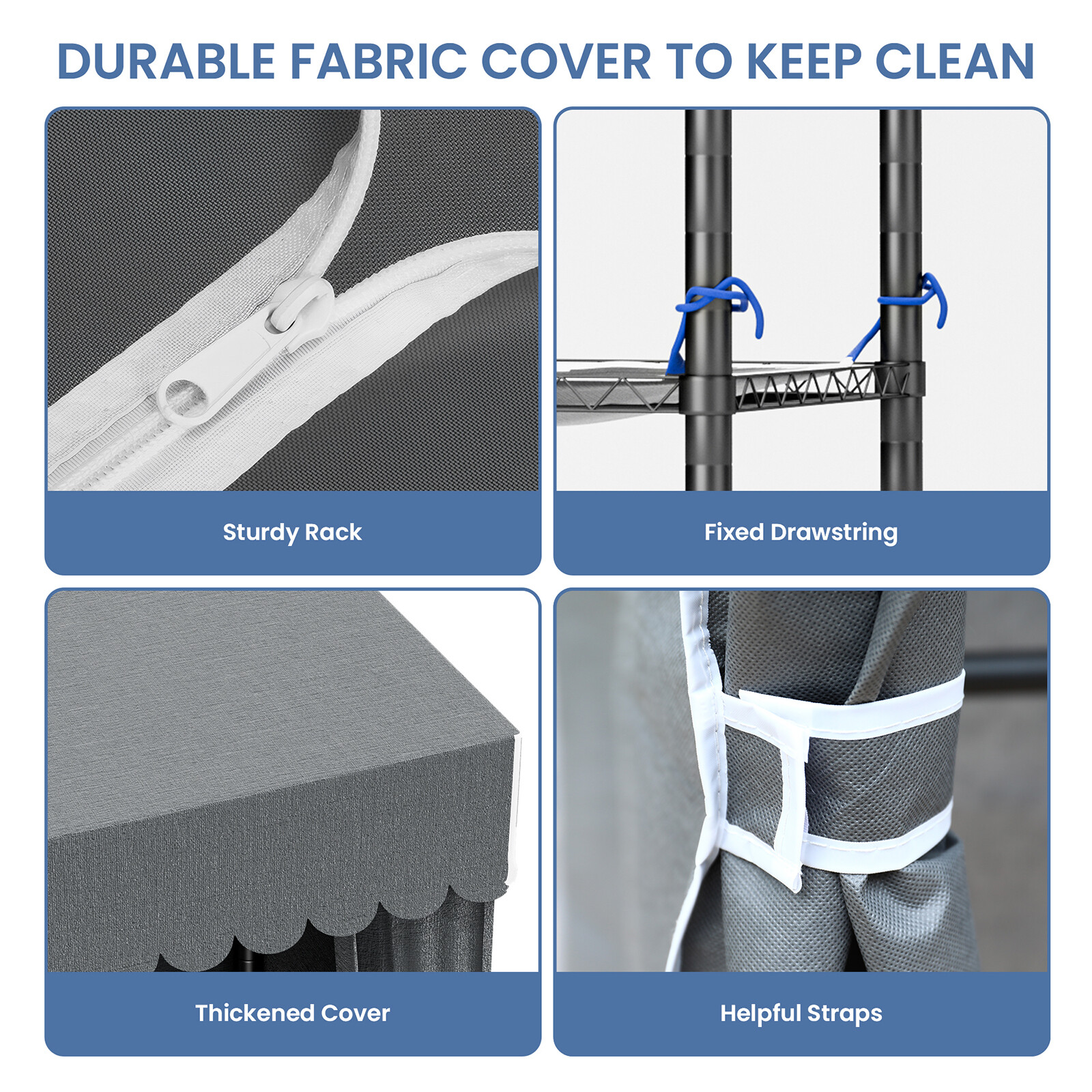 Heavy Duty Garment Rack Large Clothes Rack Freestanding Closet Clothing Shelves