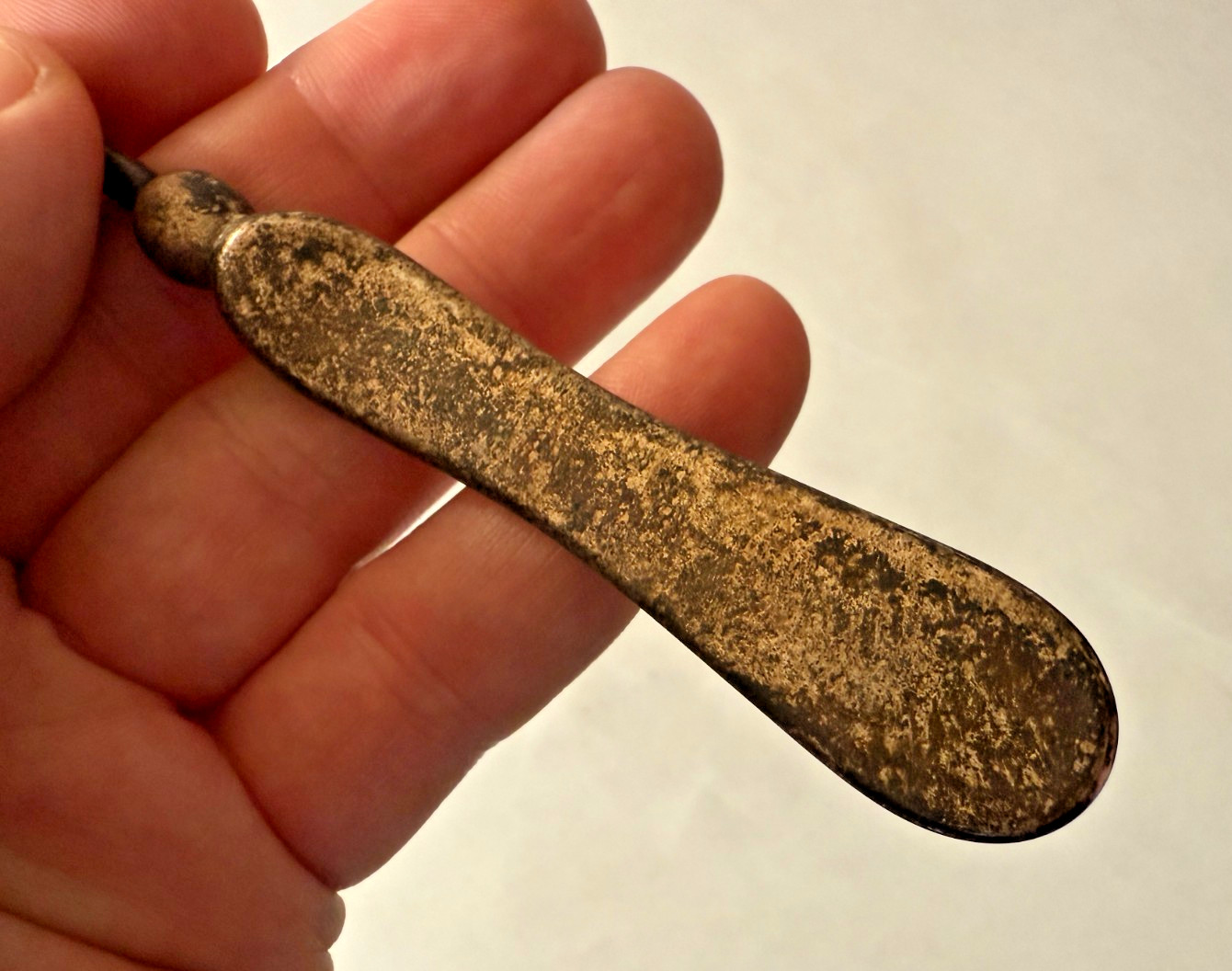 Antique Silver-Tone Uterine Sound Male Urethral Medical Sounding Device Probe