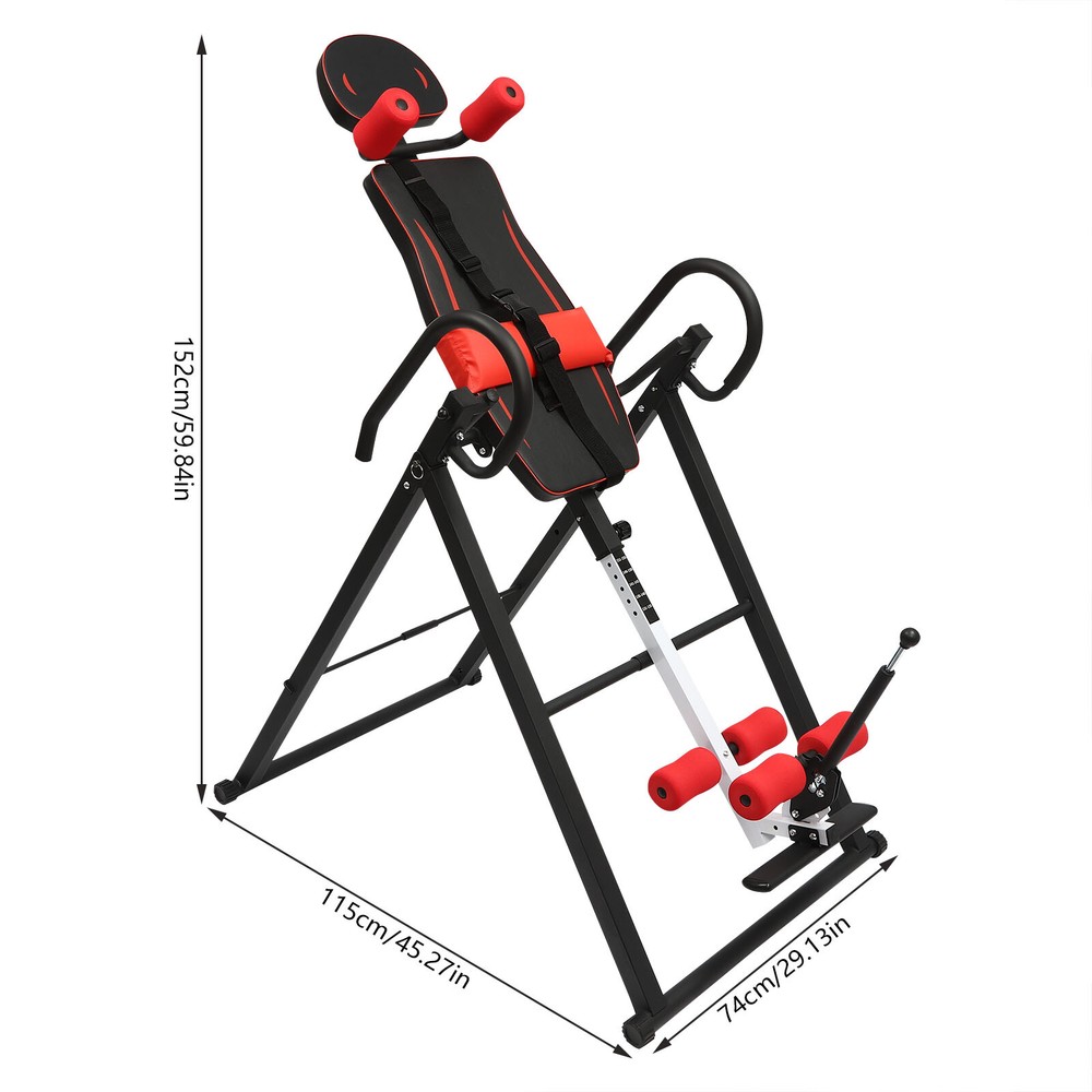 Inversion Table Heavy Duty Hang Upside Down Gravity Back Therapy Pain Relief