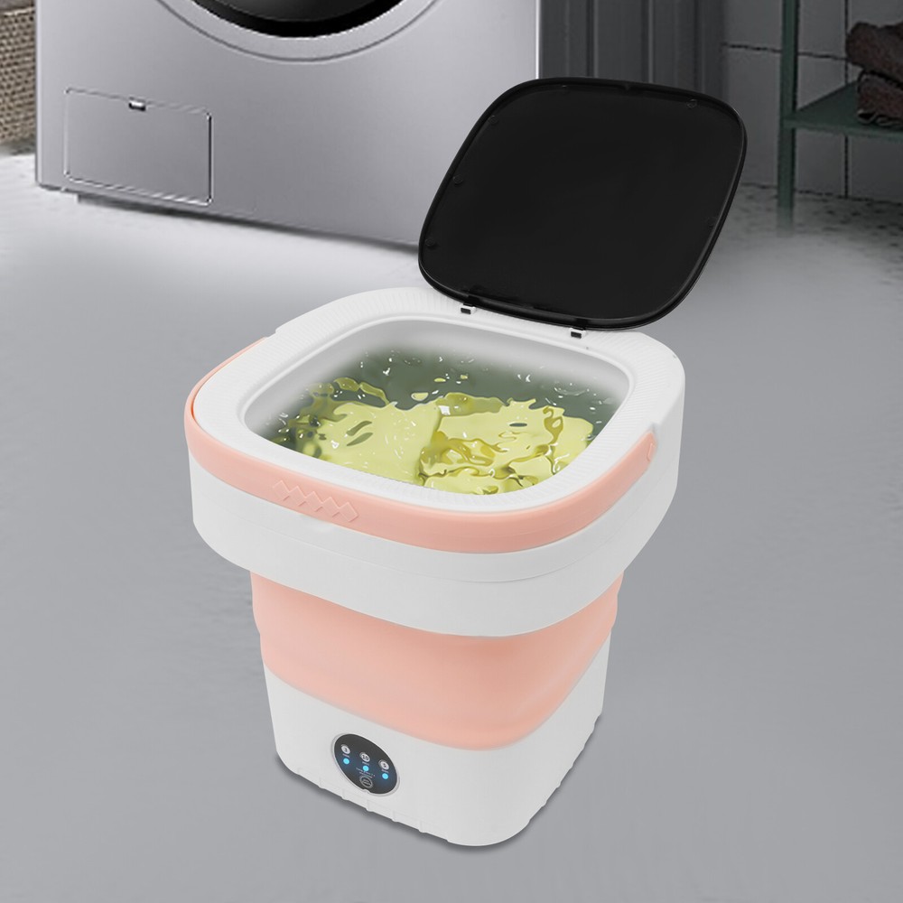 X13 Mini Foldable Washing Machine 12.68 Qt Pink, Portable & Space-Saving
