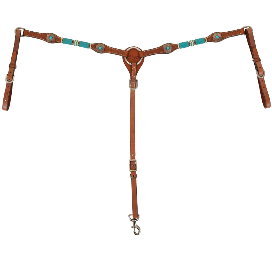 Circle Y Turquoise Round-Up Breast Collar