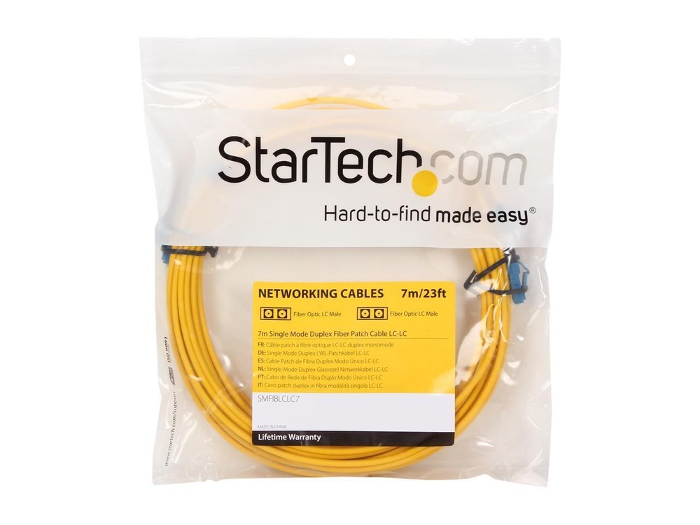 StarTech.com SMFIBLCLC7 22.97 ft. (7m) Single Mode Duplex Fiber Patch Cable LC-L