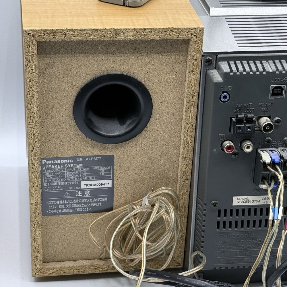 Panasonic SC-PM77MD CD MD Cassette Stereo Mini Disc System Remote FULLY TESTED