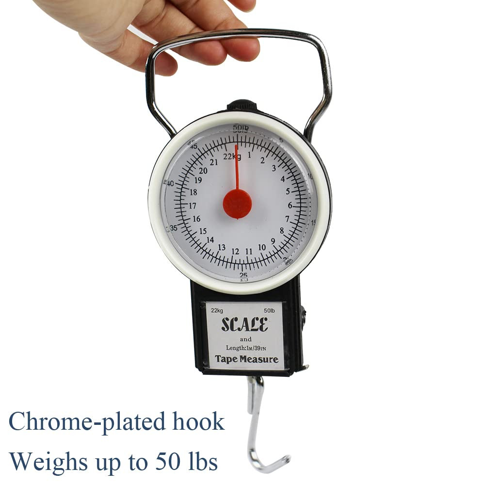 Mechanical Hanging Scale Multi-Purpose Portable Spring Dial Weight Scale with Ta
