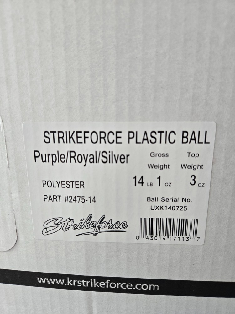 Strikeforce Plastic Ball - Purple/Royal/Silver