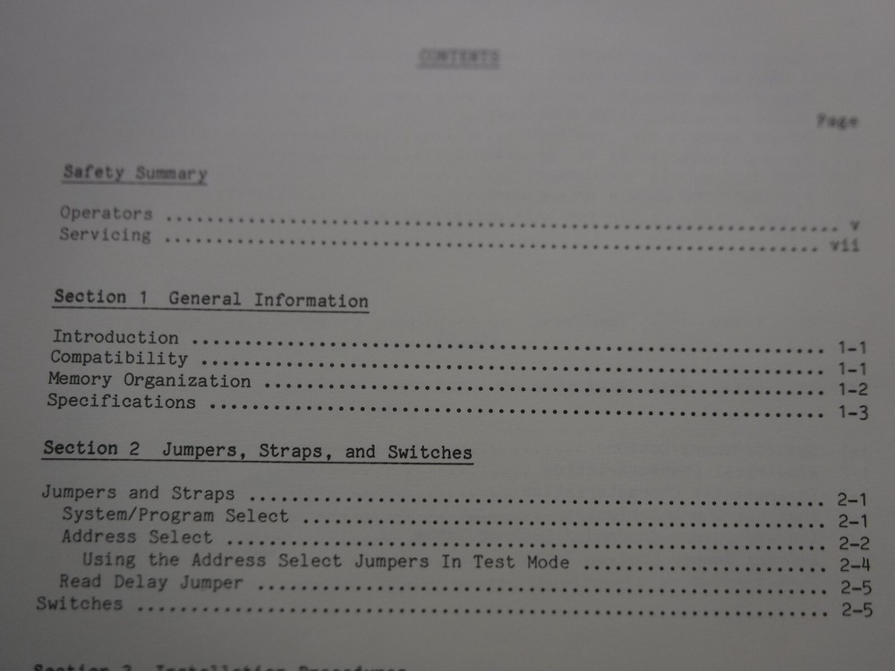 Tektronix 8500 Modular MDL Series 64K/128K Static Program Memory Manual